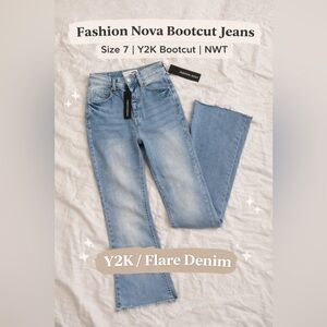 Fashion Nova “She’s The Moment” Bootcut Jeans Size 7 NWT